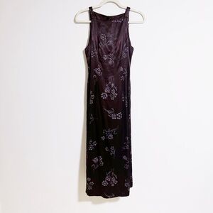 All That Jazz - Vintage Purple Floral Print Midi Dress